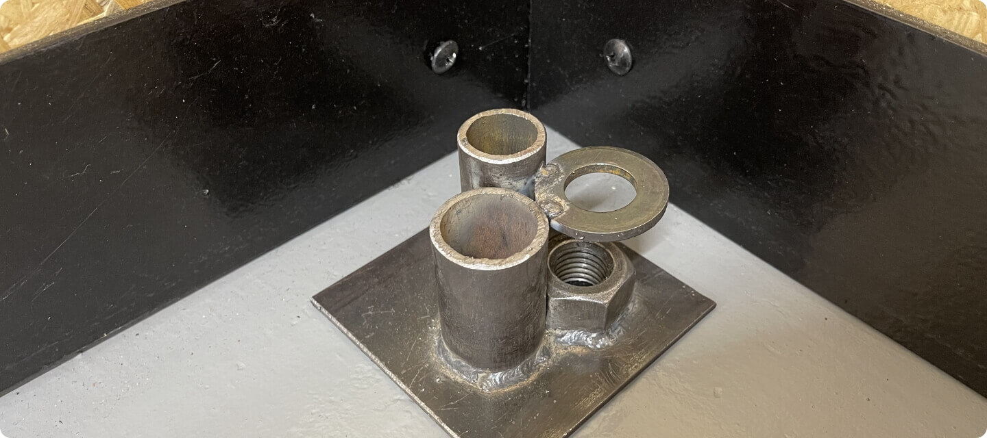 工場から出た端材で溶接体験